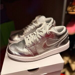 Nike Women's Sneakers in Silver and White